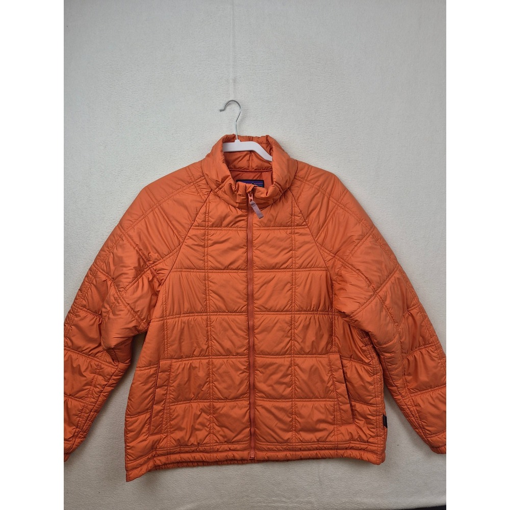 Patagonia Womens Lost Canyon Jacket Size Large Quilted Puffer Burl Red Orange